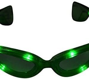 Spaceman Light Up LED Glasses / Shades - Green Kit