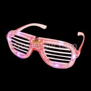 Fun Central AD618, 1 Pc, Pink LED Slotted Shades, LED Party Sunglasses,