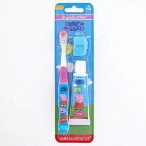 Toothbrush 3PC Set Peppa Pig Brush,Cap,Toothpaste CARDED, Kit Toy Fun