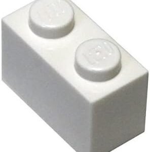 LEGO Parts and Pieces White 1x2 Brick x200 Kit Toy