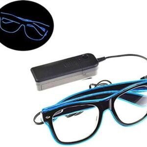 KOJOTON Light up El Wire Neon Rave Glasses Glow Flashing LED Glow