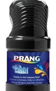 PRANG Ready-to-Use Washable Tempera Paint, 32-Ounce Bottle, Black 10909 Kit