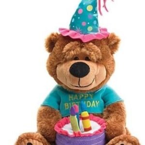Adorable Happy Birthday Teddy Bear With Cake That Plays Happy Birthday To