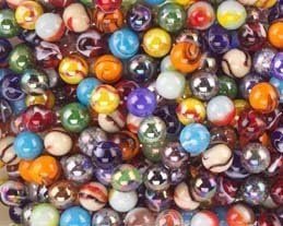 Mega Fun 1/2 Inch Peewee Marbles, Set of 24 Assorted Styles and