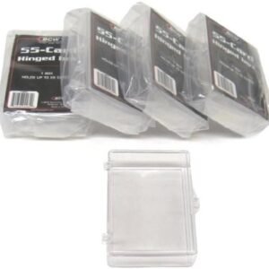 5 BCW Brand 55 Trading Card Capacity Hinged Box/Holder/Case - BCW-HB55 -