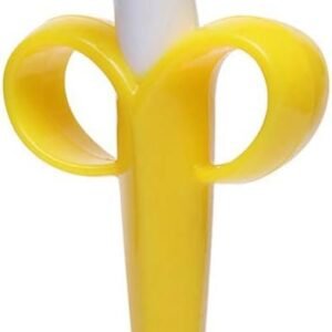 Banana Baby Toothbrush,Baby Teether Toys,Self-Soothing Pain Relief Soft Silicone Teether Training Toothbrush