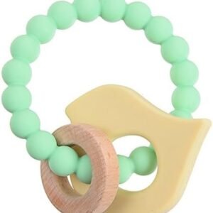 Chewbeads - Brooklyn Teether Baby Teething Toy Baby Bird. 100% Infant Safe