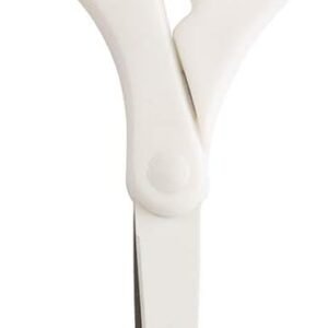 JAM PAPER Multi-Purpose Precision Scissors - 8 Inch - White - Ergonomic