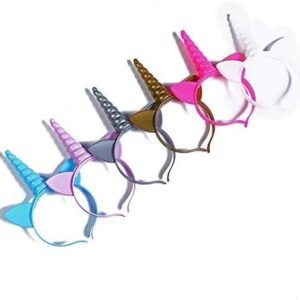 6 Pack Light Up LED Flasing Ears and Polka Dot Bows Headbands