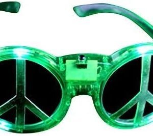 Mammoth Sales 1 Pair of LED Flashing Light Up Peace Sign Hippie
