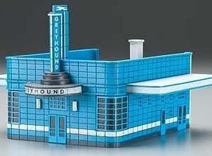 Imex Greyhound Bus Station HO Scale Train Building Kit Toy