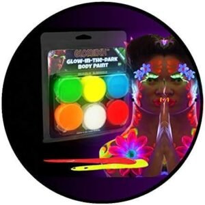blinkee Halloween Trick or Treat Glow In The Dark Body Paint Set