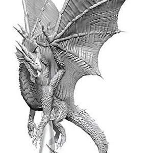 D&D Nolzurs Marvelous Upainted Miniatures Wave 11 Young Silver Dragon