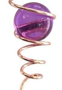 Qwirly Classic - Gazing Glass Ball with Spiral Tail - Decorative Rotating
