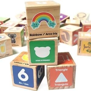 Alphabet Blocks Toys For Toddlers - Jumbo Bilingual Educational Toys For 2