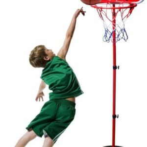 Kids Basketball Hoop Stand Set Adjustable Height Portable Stand Basketball Set Sport