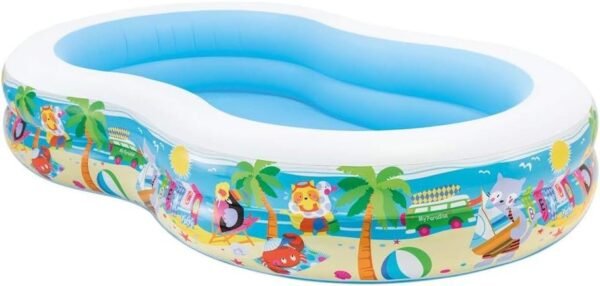 Intex Swim Center Paradise Inflatable Pool, 103in X 63in X 18in, for