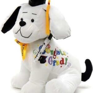 Graduation Autograph Dog With Pen, Black Hat - Congrats Grad - 10.5H-