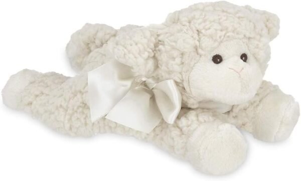 Bearington Baby Baa Plush Stuffed Animal Lamb with Rattle, 8 inches