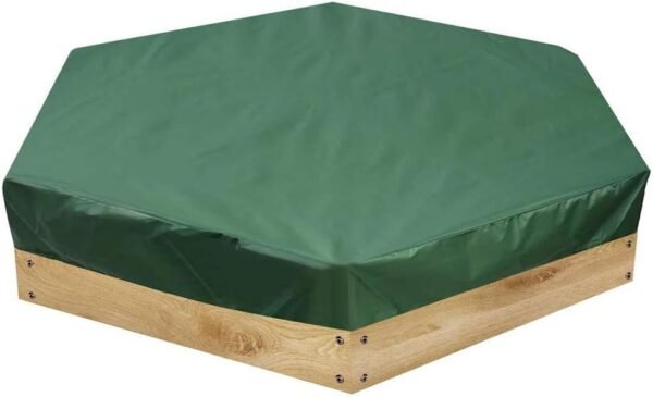 Hexagonal Sandpit Covers with Drawstring, Oxford Cloth Waterproof Dust Protection Sandbox Cover