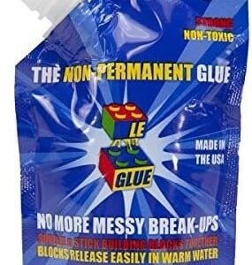 Le-Glue 2 Pack Temporary Glue for Lego, Mega Blocks, Nano Blocks, and