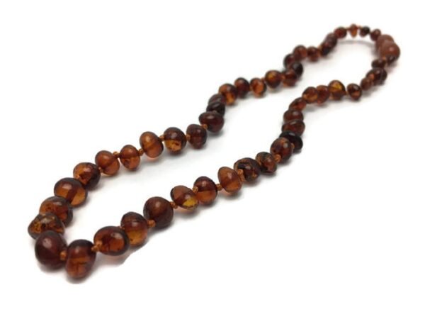 Baltic Amber Necklace Polished 12.5 Authenticy Certificate All Natural 100% Safe Cognac