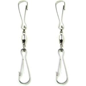 WorldaWhirl Whirligig Wind Spinner SS Swivel Hook Display Twist Turn Twirl Swirl4,Clip