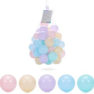 Colobobo Pit Balls 2.3inch Macaron Multicolor Non-Toxic Free BPA Soft Plastic Balls