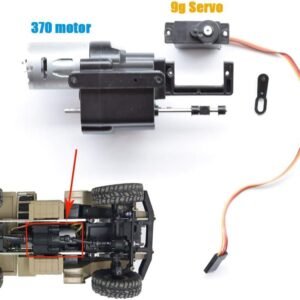 MaxMetal WPL Upgraded 2 Speed Gearbox with Shift Servo Spare Part fo