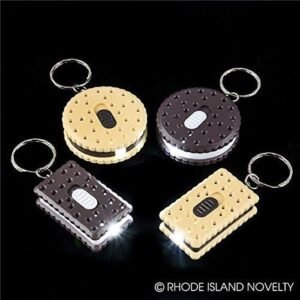 Sandwich Cookie Flashlight Keychain - Assorted 12 Pack Kit Toy