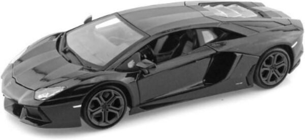 Lamborghini Matt Black Aventador LP 700-4 138 5 Pull Back Diecast Car