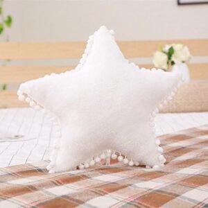 elfishgo Creative Star Moon and Cloud Plush Pillows Stuffed Toys White, Star