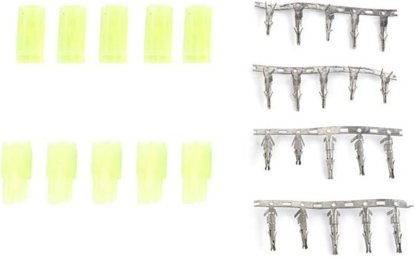 Dilwe 5 Pairs Mini Male Female Tamiya Plug Connector for Aircraft RC