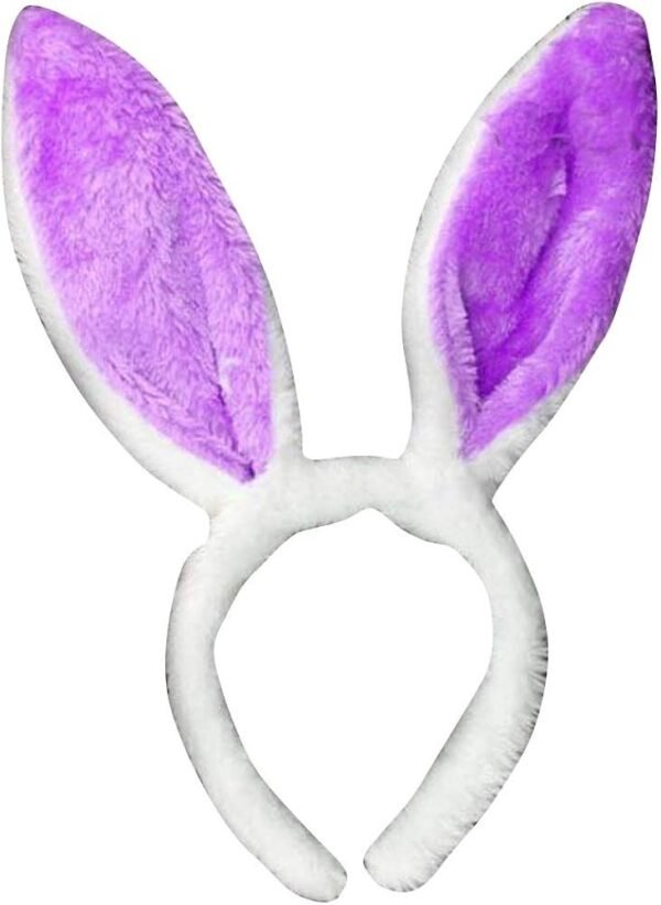 LED Light Up Flashing Soft Bunny Ears Purple Kit Toy
