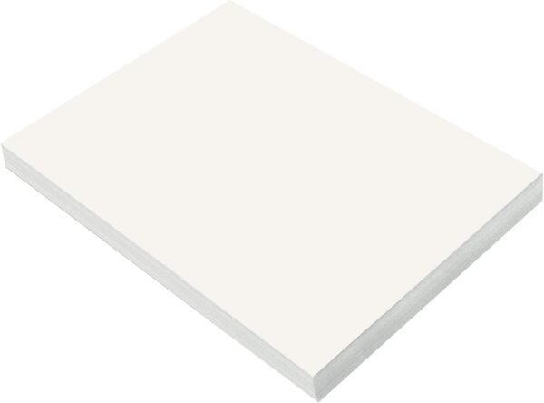SunWorks Heavyweight Construction Paper, 9 x 12 Inches, White, 100 Sheets