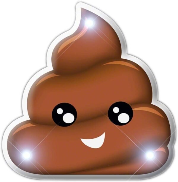 blinkee Happy Poop Swirl Emoji Flashing Body Light Lapel Pins by