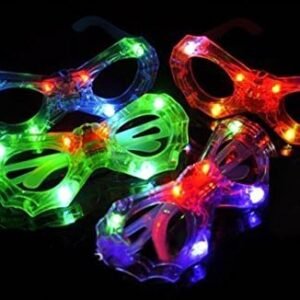 12ct LED Light Up Sunglasses - Flashing Multi Colored Led Glasses Best