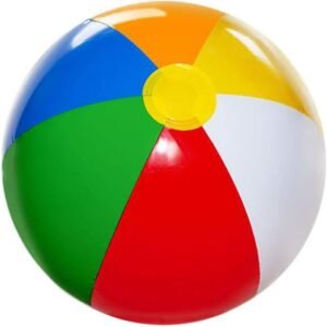 4Es Novelty Beach Balls Bulk 24 Pack Large 20 inch Inflatable Beach