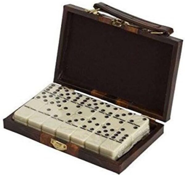 Double 6 Standard Size Dominoes in Attache Case with Spinner