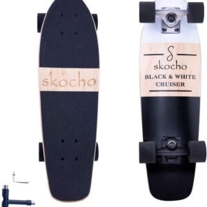 SKOCHO Classic 28in Cruiser Skateboard Longboard Kit Toy Fun Kids