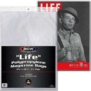 LIFE Magazine Bags 100 bags 11-1/8 x 14-1/4 + 1-1/4