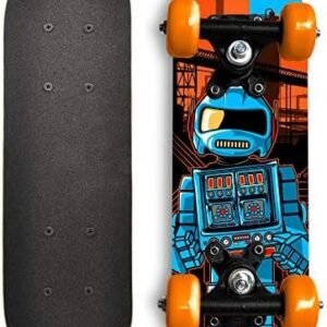 Rude Boyz 17 Inch Mini Wooden Cruiser Graphic Beginner Kids Skateboard
