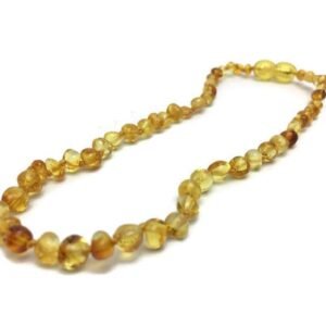 Baltic Amber Necklace Polished 12.5 Authenticy Certificate All Natural 100% Safe Honey
