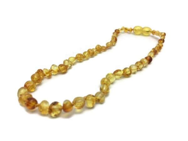 Baltic Amber Necklace Polished 12.5 Authenticy Certificate All Natural 100% Safe Honey