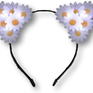 blinkee LED Daisy Flowers Cat Animal Ears Headband by Kit