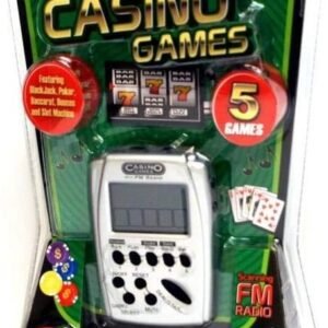 Casino 5 Games Hand Held Electronic Game with FM Radio