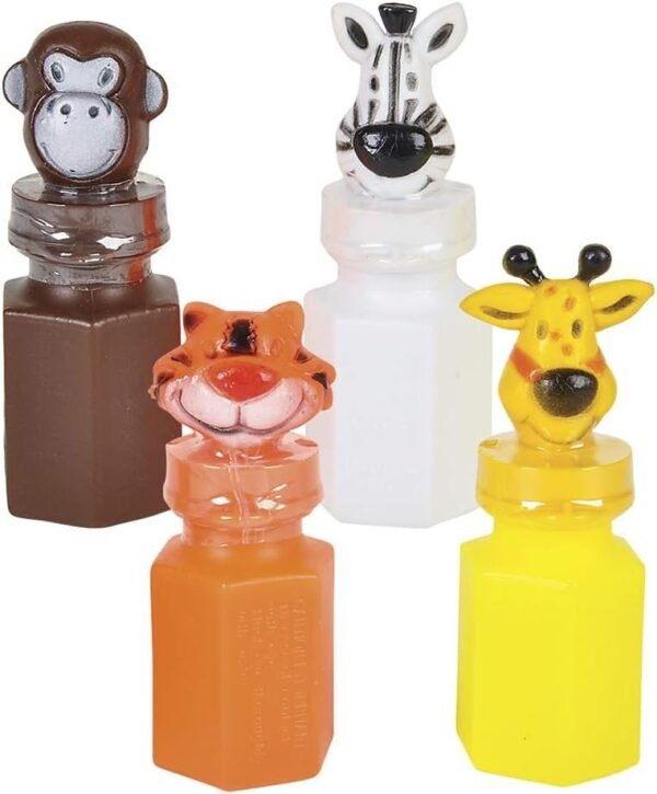 Rhode Island Novelty 0.6oz Zoo Animal Bubble Bottles, Two Dozen Bottles