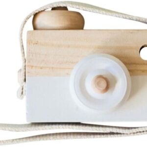 Unetox Kids Mini Wooden Camera Toys Fashion Neck Hanging Photographed Props with