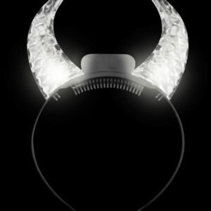 Fun Central LED Clear Crystal Devil Horn Headband - Light Up Headband