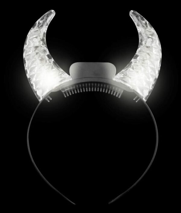 Fun Central LED Clear Crystal Devil Horn Headband - Light Up Headband